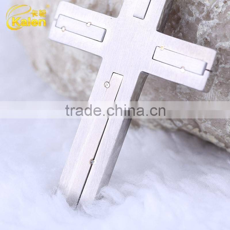626 silver color 316 stainless steel cross pendant jewelry