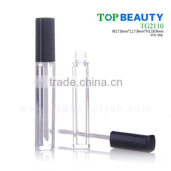 TG2110 - 5ml Square Clear Plastic Unique Lip Gloss Packing