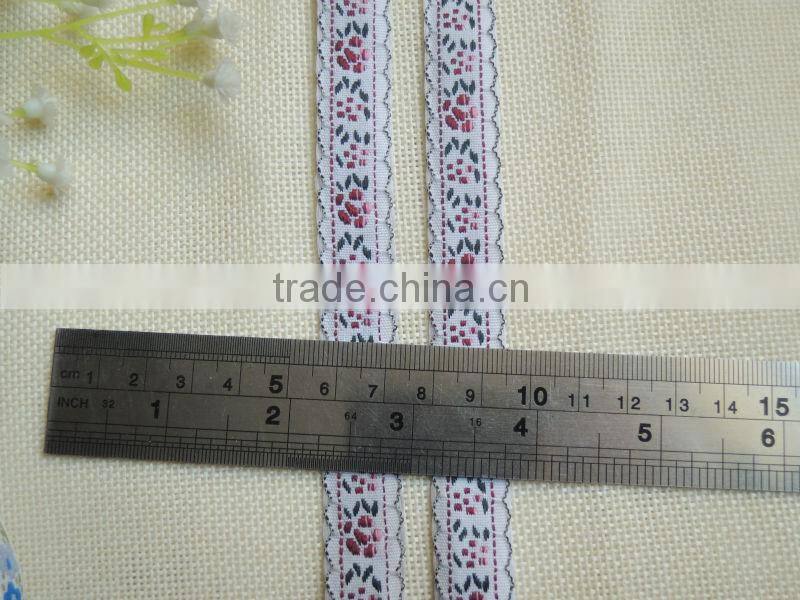 3/8" elegant embroidery ribbon for garment accessory