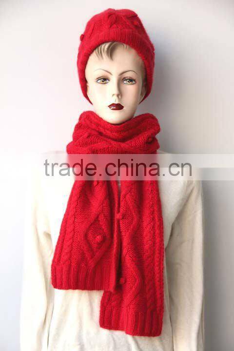 qualited cashmere scarf hat sets