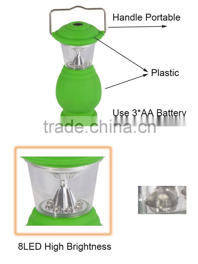 8LEDs Plastic Portable hanging outdoor camping led camping lamp