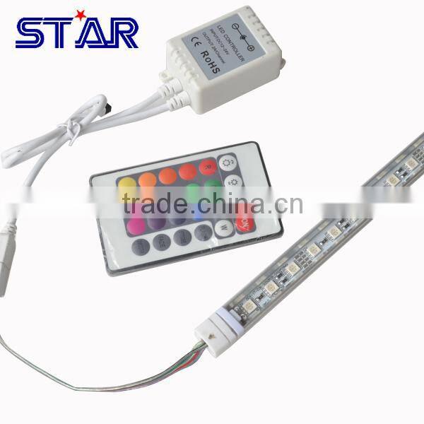 RGB SMD5050 72led/meter Aluminium 12v LED Rigid Bar Light with CLEAR cover