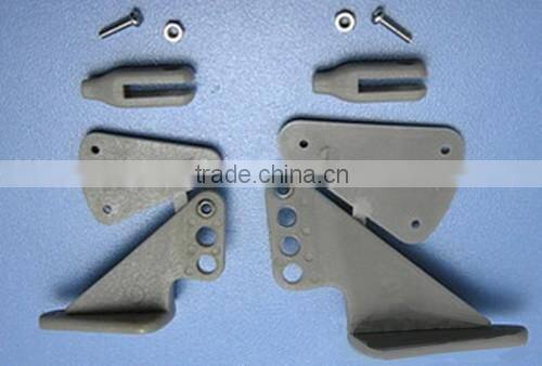 RC Aircraft Parts 3 holes 4 holes Grey Plastic Control Horns With Ball Clevis For rc plane DIY special use