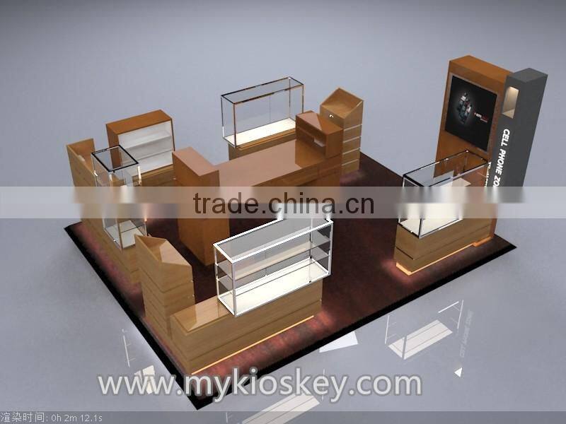 Newly design mobile phone exhibition case mobile phone booth