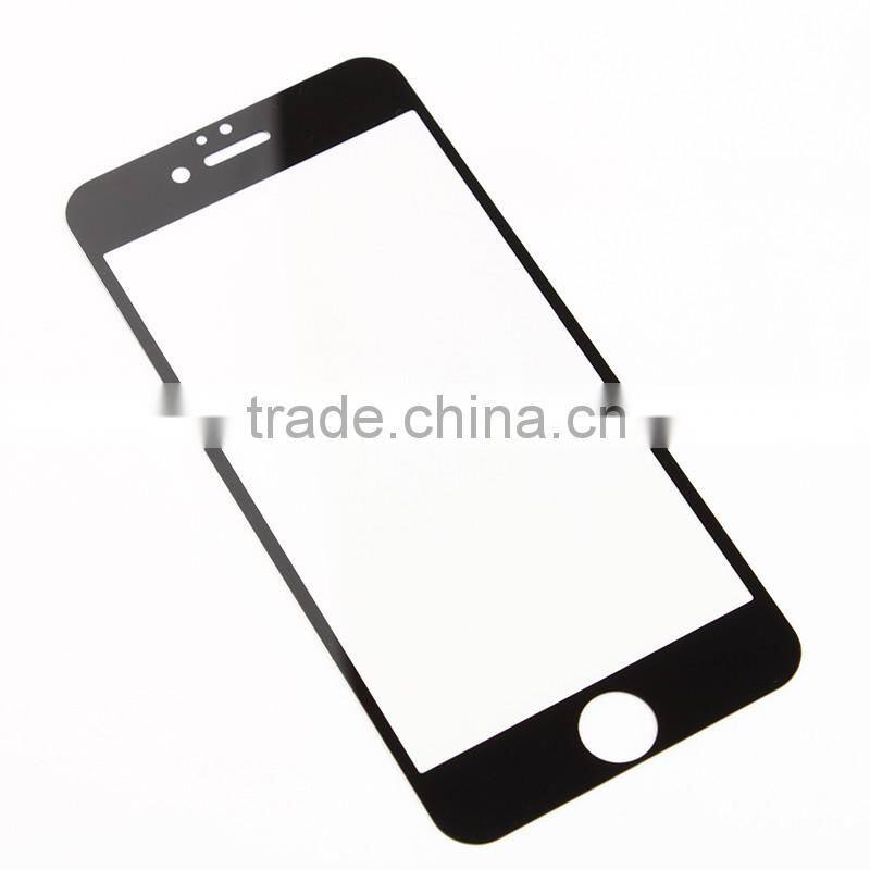 Hot sale color screen protector for iphone 6 plus, 9H silk printing tempered glass for iphone