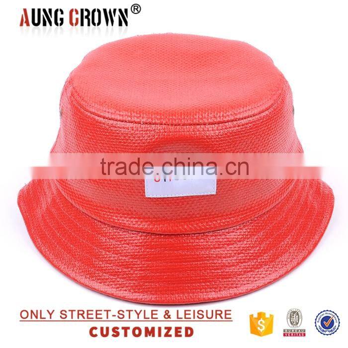 red hawaiian style ladies bucket cap