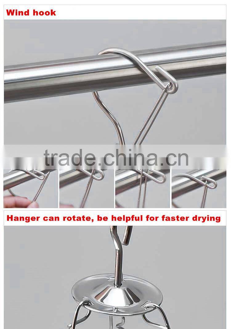 stainless steel hanger with pegs,metal hanger with clips,cloth hanger