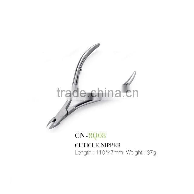 Durable stainless steel mirrored cuticle nipper
