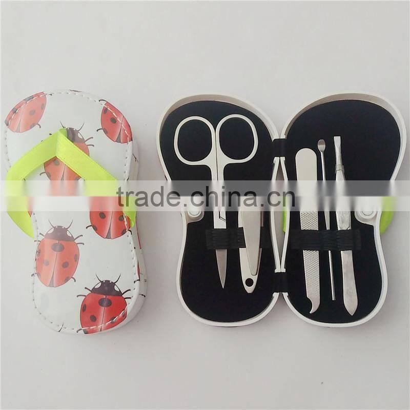 Manufacturer hot sale slipper girl manicure set