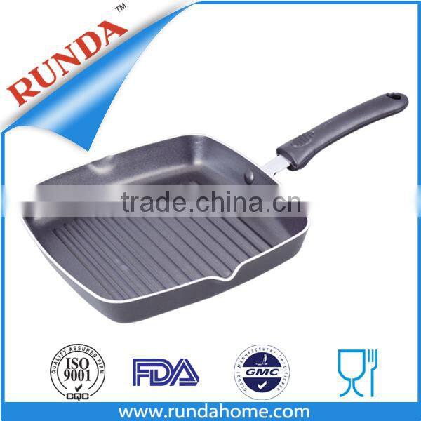Auminum non-stick square griddle pan