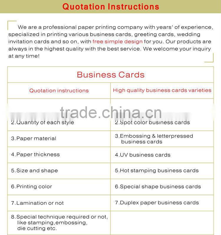 Special newest gold leaf business cards