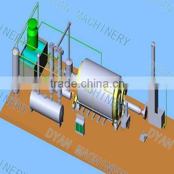 Scrap Tire Recycling Plant Pyrolysis to Fuel Oil Low Price