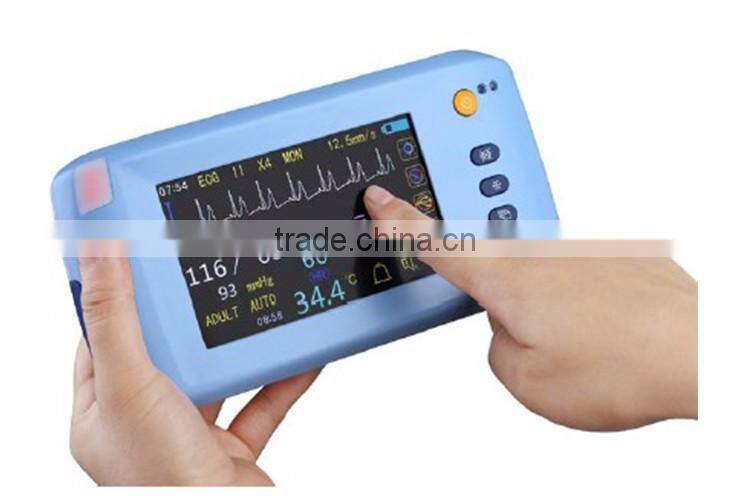 factory price!!! Touch Screen 7 Inch Handheld multi-parameter Patient Monitor RPM-8000B