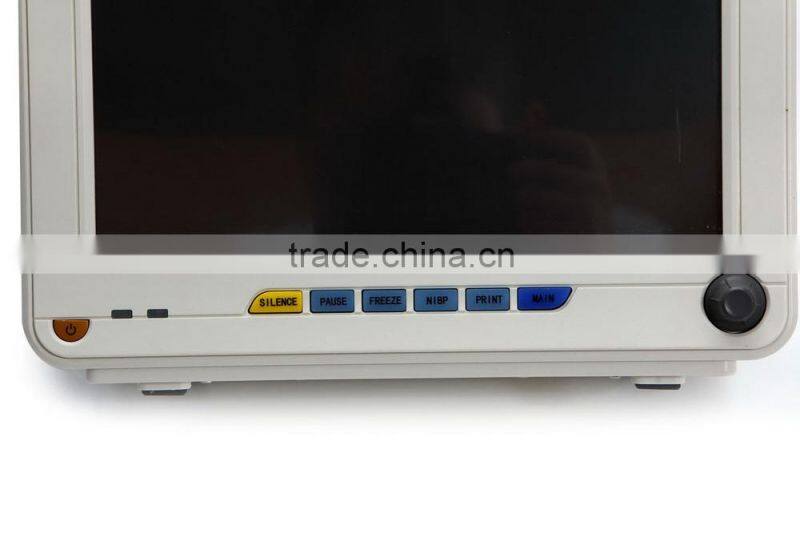 Promotion price multi parameter 12 inch Patient Monitor Wifi ETCO2 IBP trolley optional