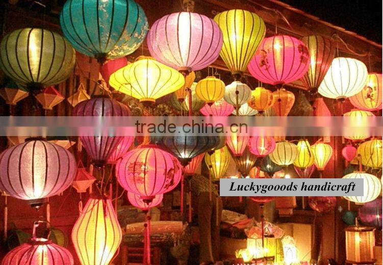 2015 latest design high quality hanging jacquard lantern wholesale