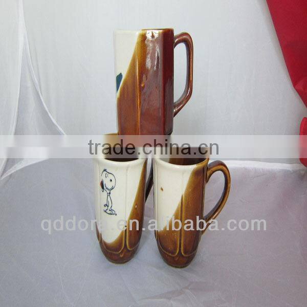 stoneware mug , zebra coffee mug, brown mugs
