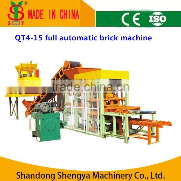 big capacity multi-function fully automatic brick block production line QT4-15