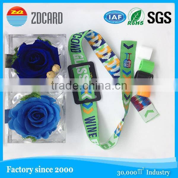 disposable programable ntag203 woven nfc rfid bracelet for event