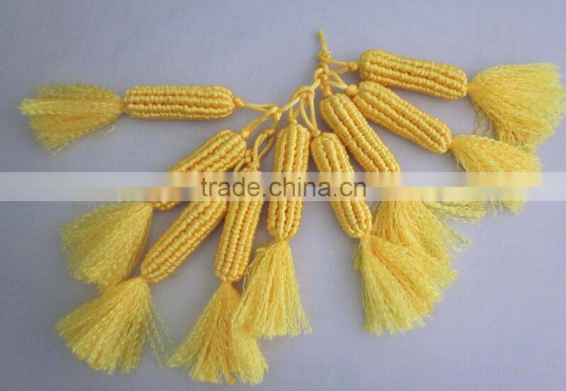 Red color Rat tail Cord Chinese/China Knot Rat-Tail Chinese Knot Satin Macrame Beading Jewelry stain silk cord