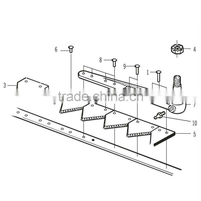 wheat cutter assembly for combine harvester