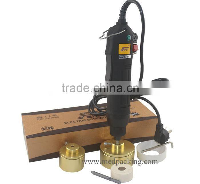 Hand-held electric Capping Machine to tighten loose, or spin a variety of caps