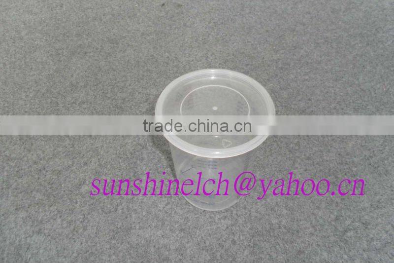 transparent poly paint calibrated mixing cups