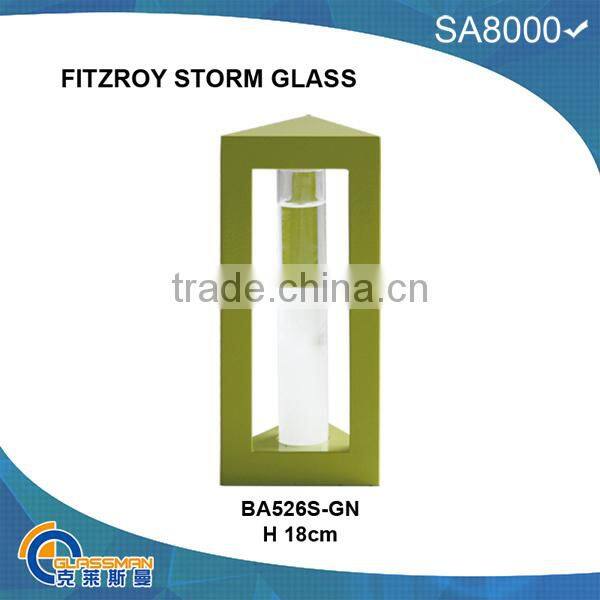 YG639M WOODEN FRAME FITZROY STORM BAROMETER