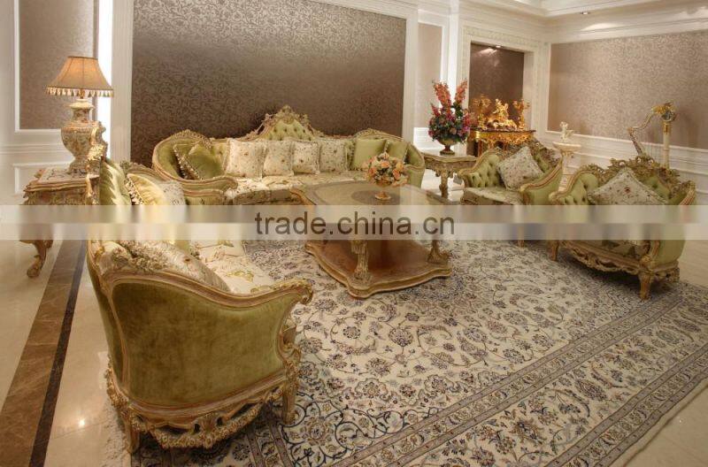 Luxury French Rococo Living Room Furnitur TV Cabinet Set/ Retro Vivid Hand Carved Solid Wood TV Cabinet & Display Cabinet