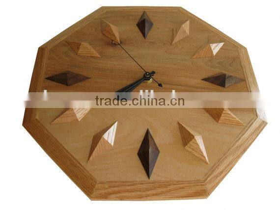 Personalized Wooden Polyhedron Clock for Home Decoration OEM Clock New Design