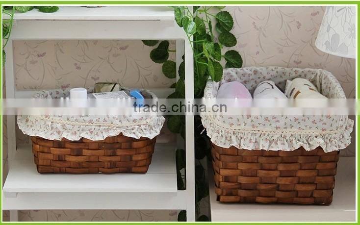 willow and wood chip basket