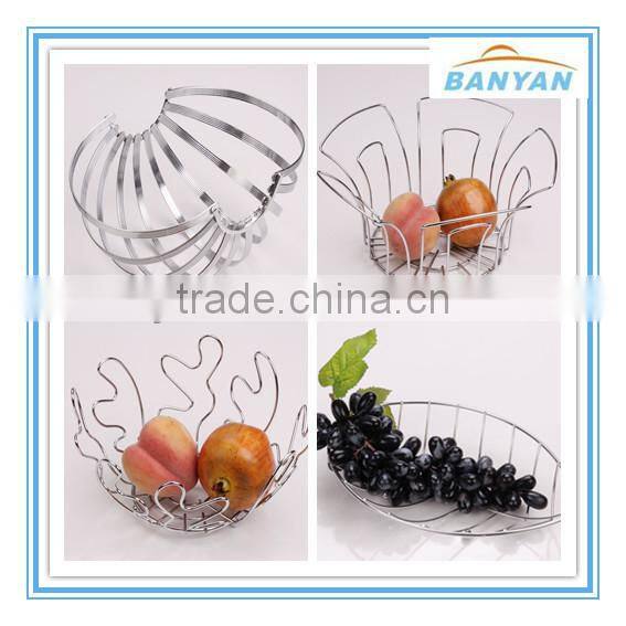 Metal Wire Fruit Basket,Kitchen Metal Fruit Rack Flower Shape