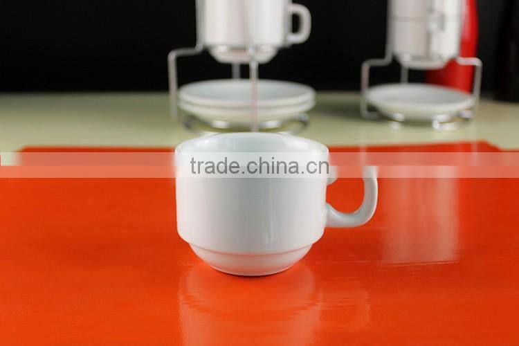 2017 hotel supplies 304 stainless steel rack plus ceramic tea cup set