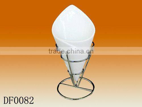 Factory direct wholesale ceramic fries cup