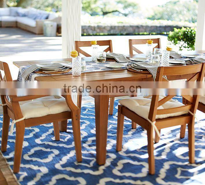 Outdoor quality dining table designs Malaysia teak solid wood dining table