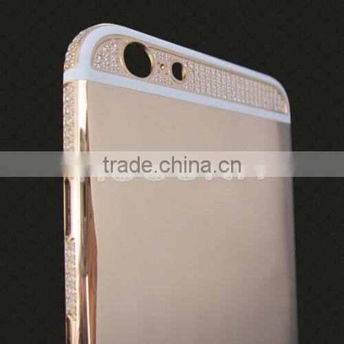 For iPhone 6/6plus 24K Gold / Rose Gold Housing diamond For Iphone6 4.7 inch/for iphone 6 rose gold housing