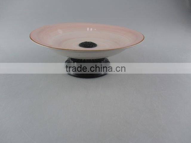 Stocked glazed ceramic cake stand for food, fruit,wedding cake use