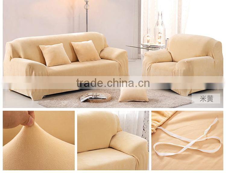 wholesale quality Autumn winter elastc flannel fabric protective sofa cover LQ-SC100