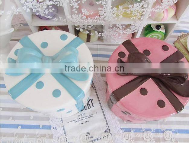 Wedding decora ceramic mini suitcase gift box