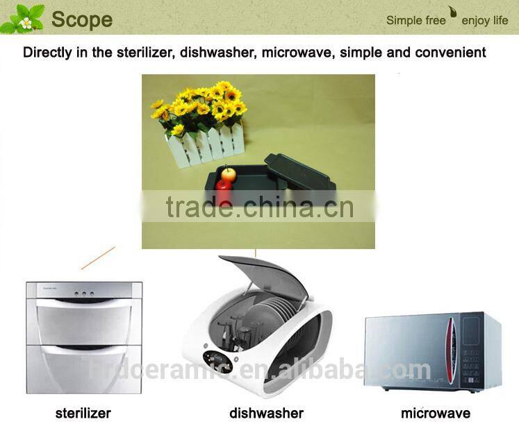 wholesale daily use square black porcelain with lid ceramic bakeware