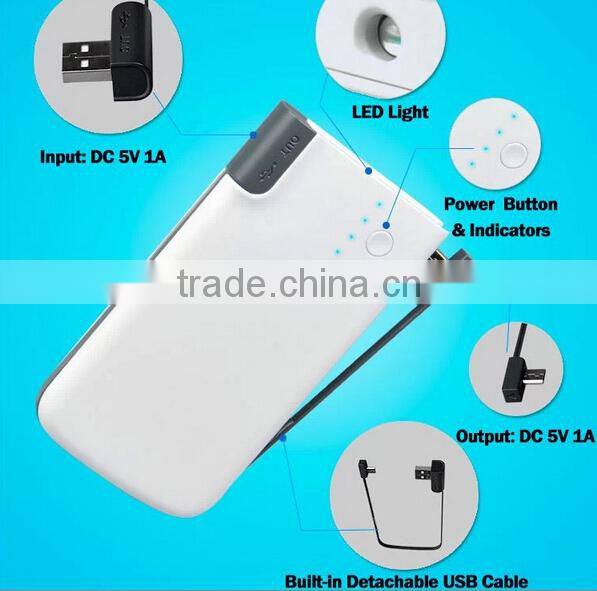 high quality super slim 5500mah external battery charger