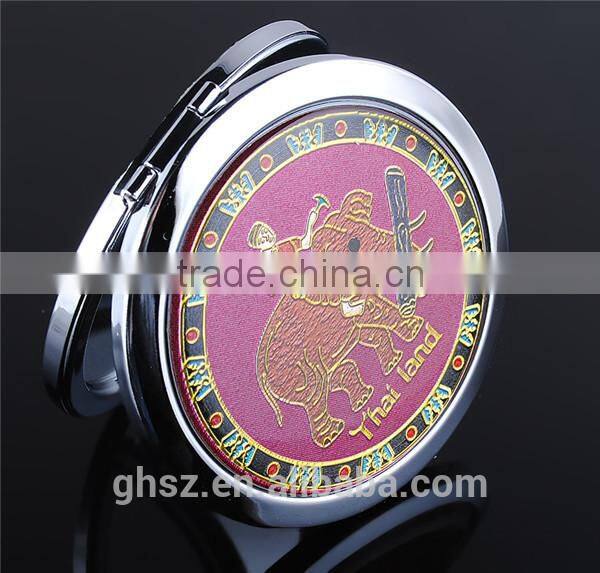 Guo hao hot sale custom make-up cosmetic pocket mirror , promotional sheet glass prices mirror