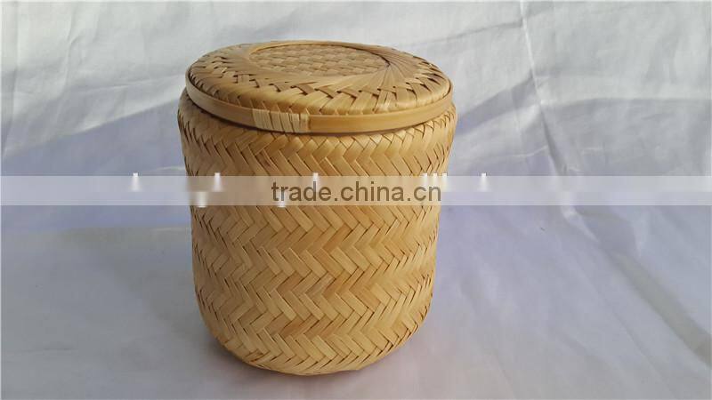 New Bamboo weave Casket with lid M in funeral product