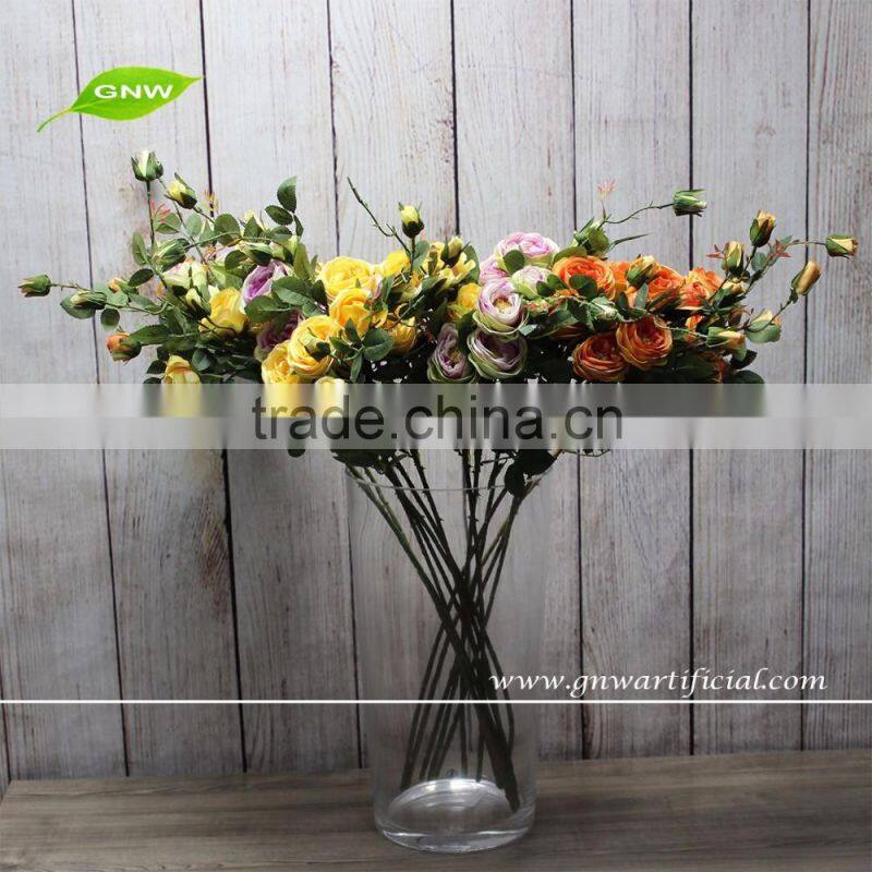 GNW FL-RS94-M-7CM High quality cheap Long stem artificial flower rose yellow for sale