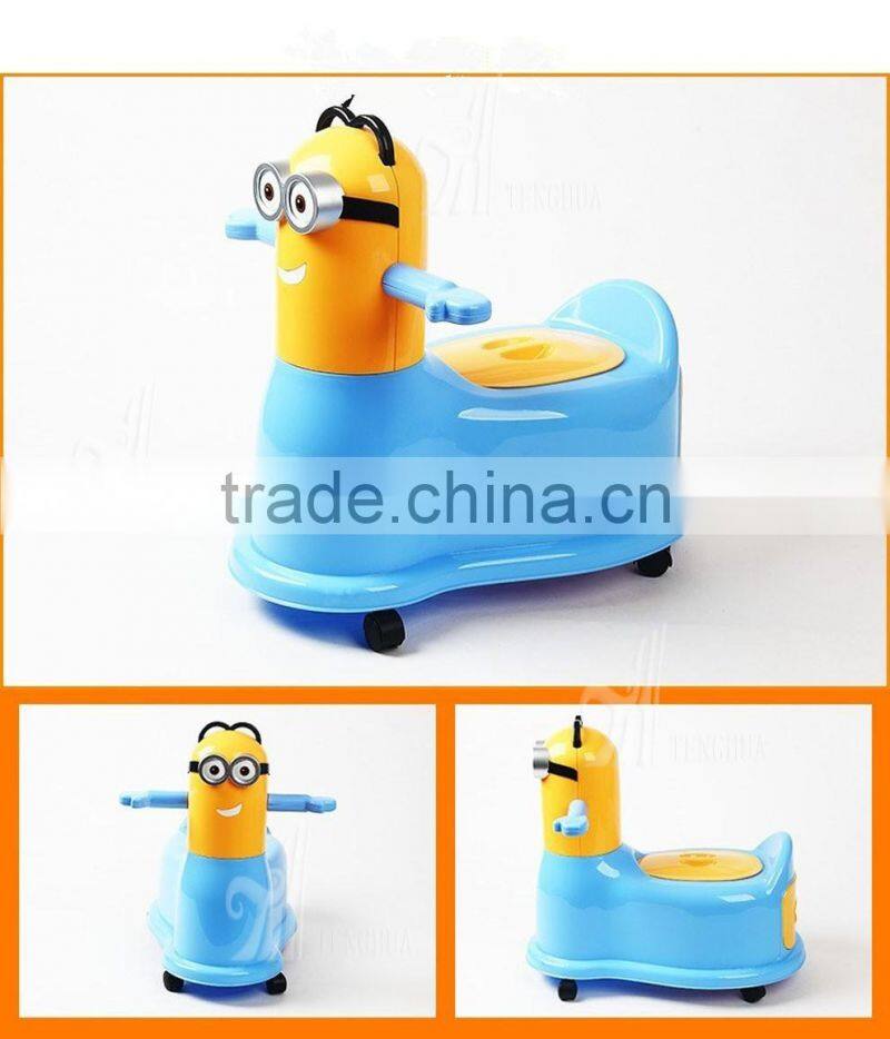 Minions Shape Baby Potty Chair Eco-friendly Feature With Portable