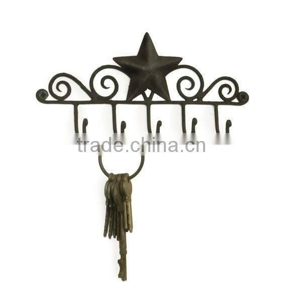 2016 Hot sale Antiqued Star shapemail holder &custom key rack holder