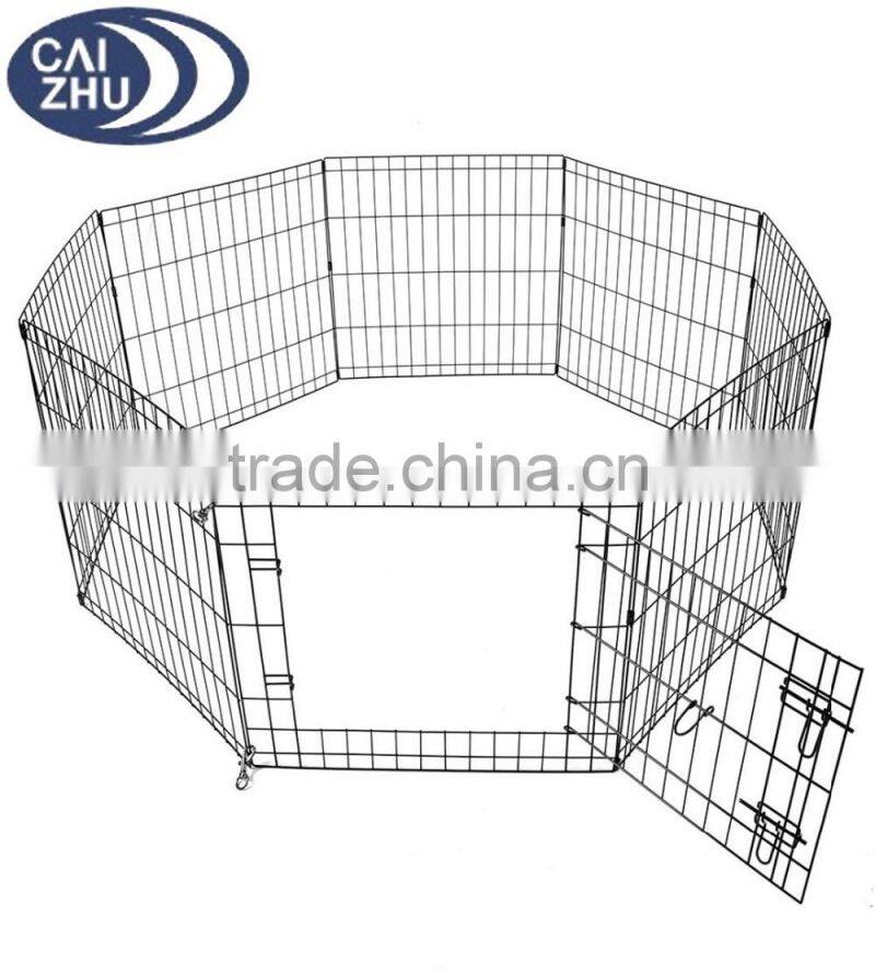 24" 30" 36" 42" 48" Dog Playpen Metal Wire Crate Pet Puppy Fence Exercise Cage