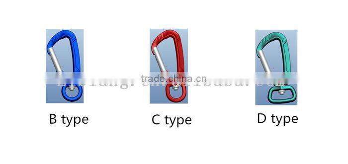 4 Different Types Ring of Colourful High Breaking Forece Locking Carabiner