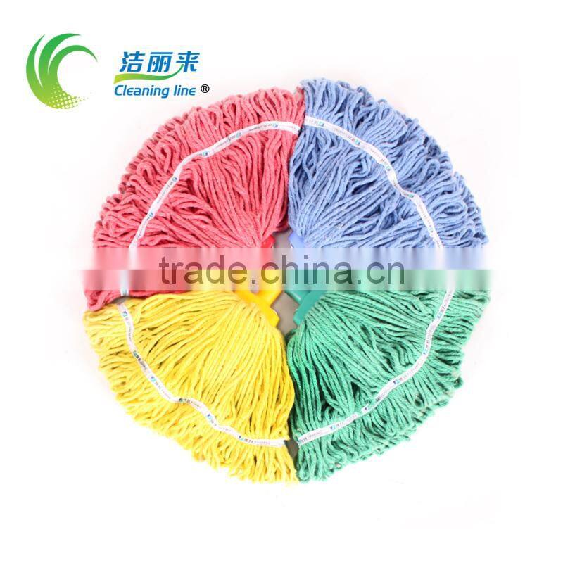 Quick easy change wet mop head wet mop refill loop end