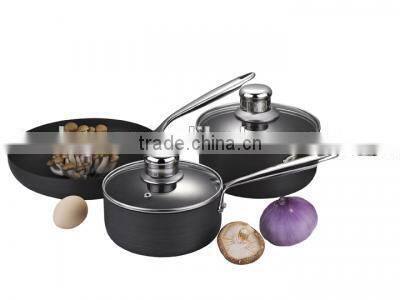 7pcs pressed heat resistance painting aluminum nonstick cookware set