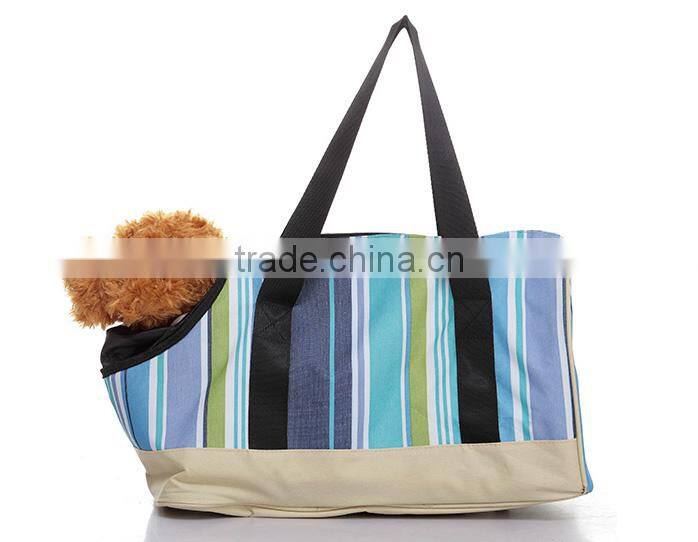 2015 Fashion stripe handle dog carrier handbag